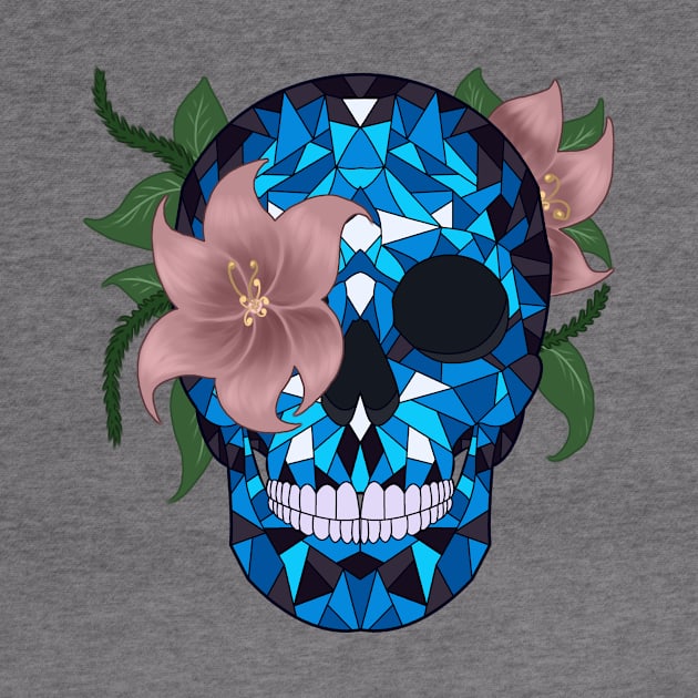 Skull and Flower by Velvet